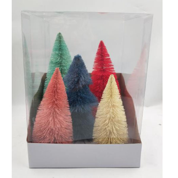 S/5 BRIGHT TINSEL TREE 