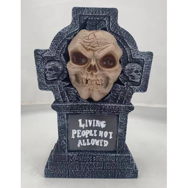 Tombstone with open mouth Skull 