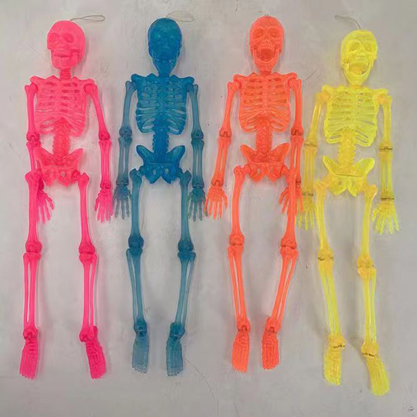 FLOCKED COLORED SKELETONS