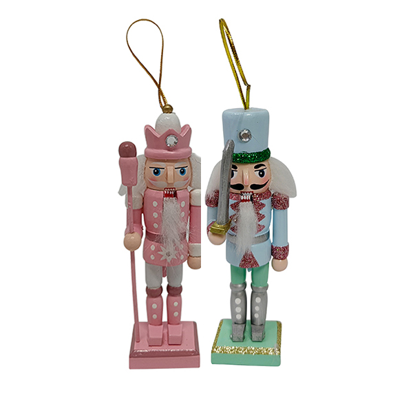 5IN  Pink / Blue Nutcracker Ornament