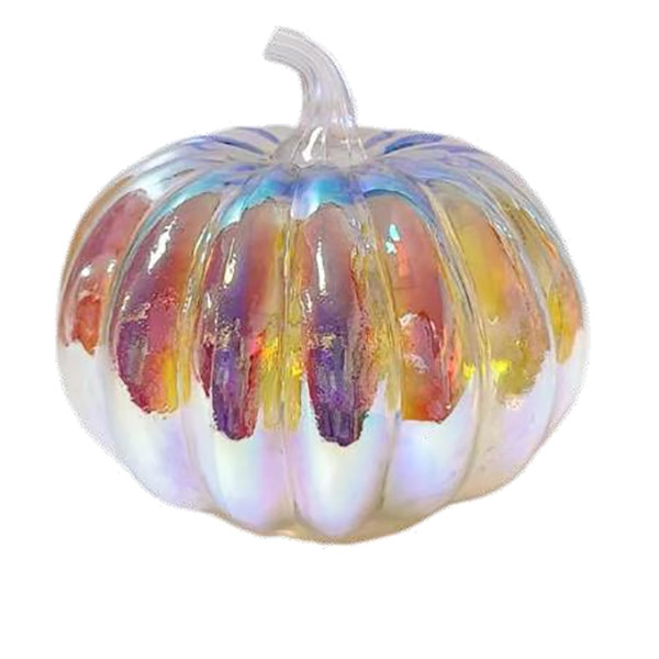 HARVEST GLASS PUMPKIN DÉCOR