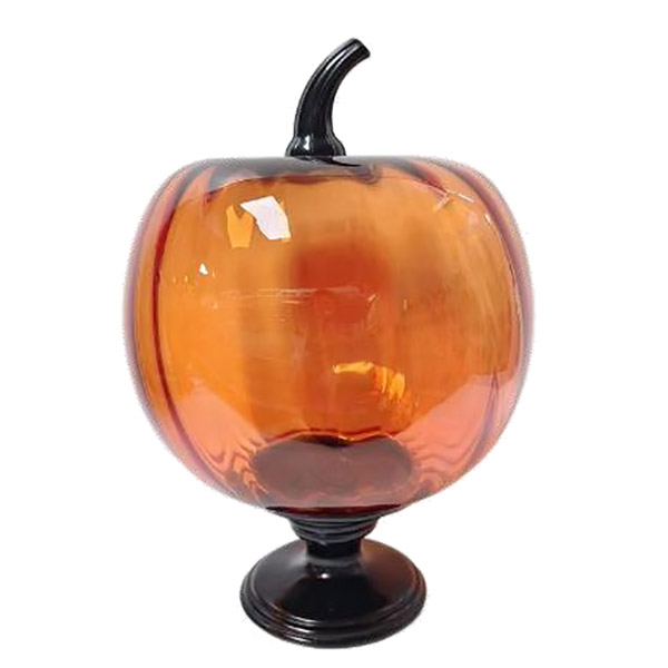 HARVEST GLASS PUMPKIN DÉCOR