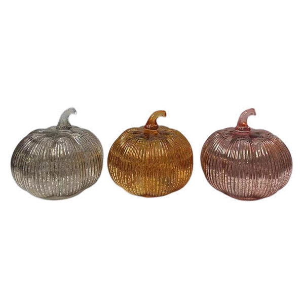 HARVEST GLASS PUMPKIN DÉCOR