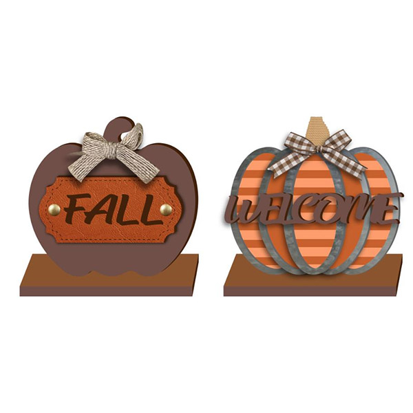  HARVEST WOODEN PUMPKIN DÉCOR