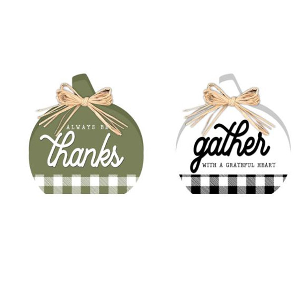 HARVEST WOODEN PUMPKIN DÉCOR