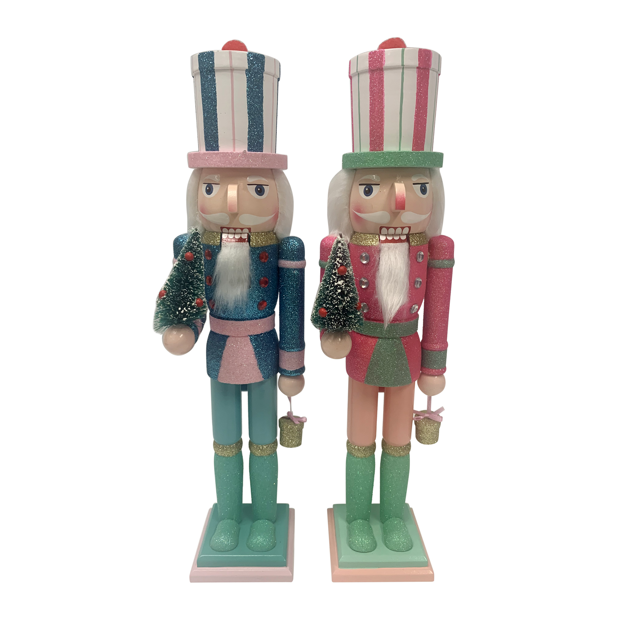 15IN Blue/Pink Nutcracker