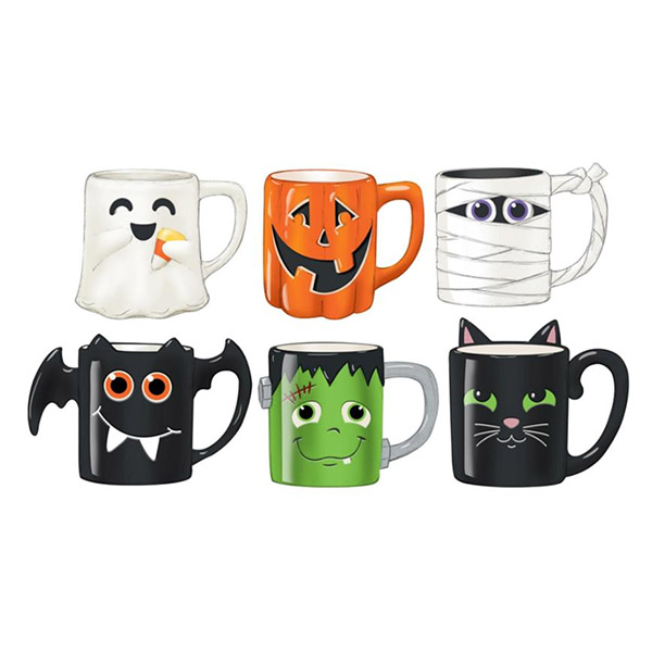  HALLOWEEN CERAMIC MUGS AST