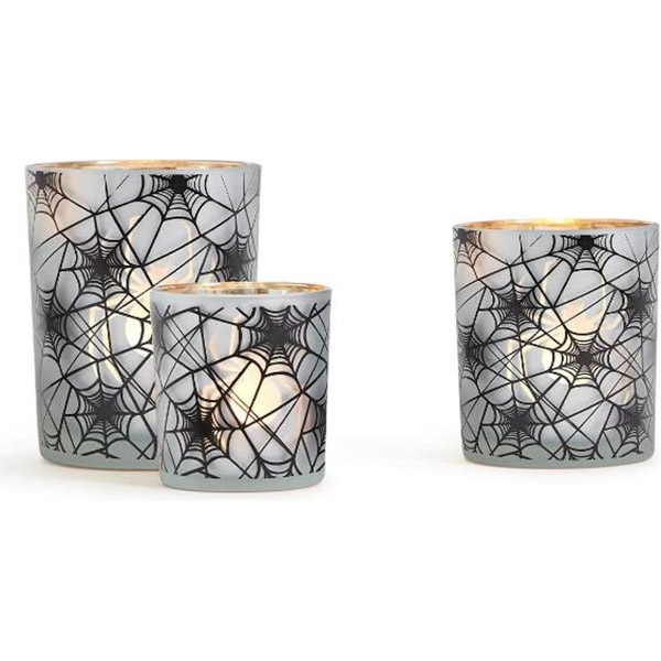 HALLOWEEN GLASS CANDLE DÉCOR