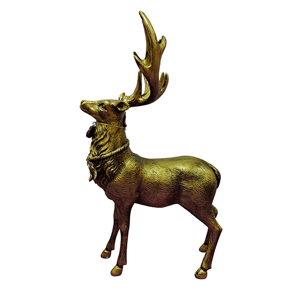 Polyresin Gold Reindeer 