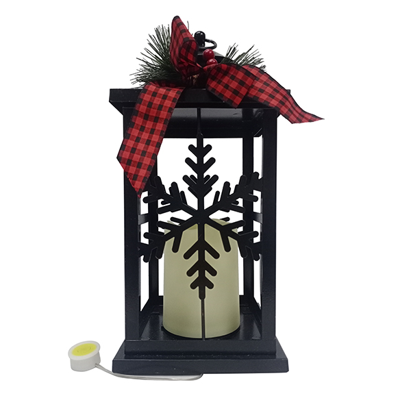 Metal snowflake lantern