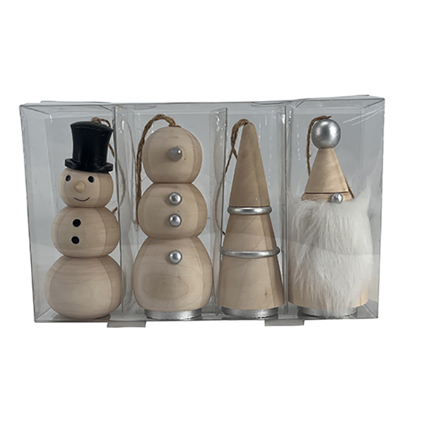 4ct wooden characters ornament