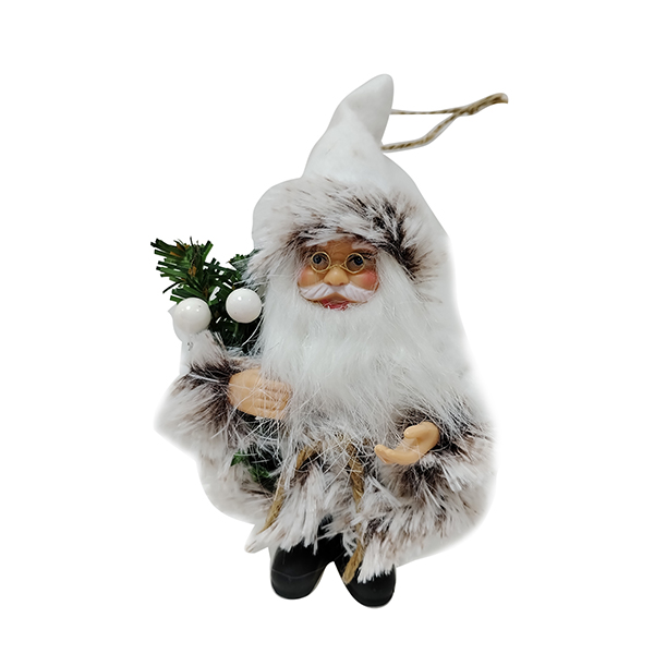 5IN fabric santa ornament 