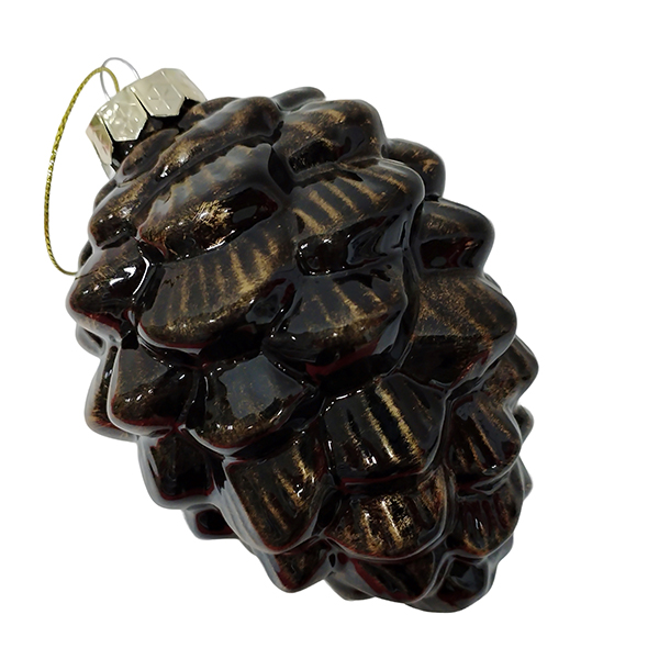 Pinecone glass ornament 