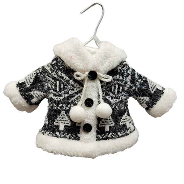 Grey sweater ornament 