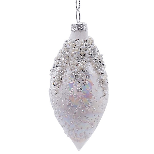 Glass tear drop ornament 