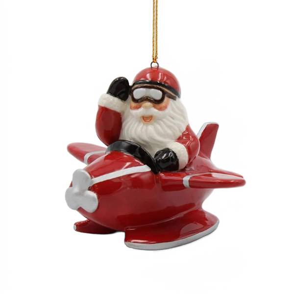 Ceramic Santa Ornament 