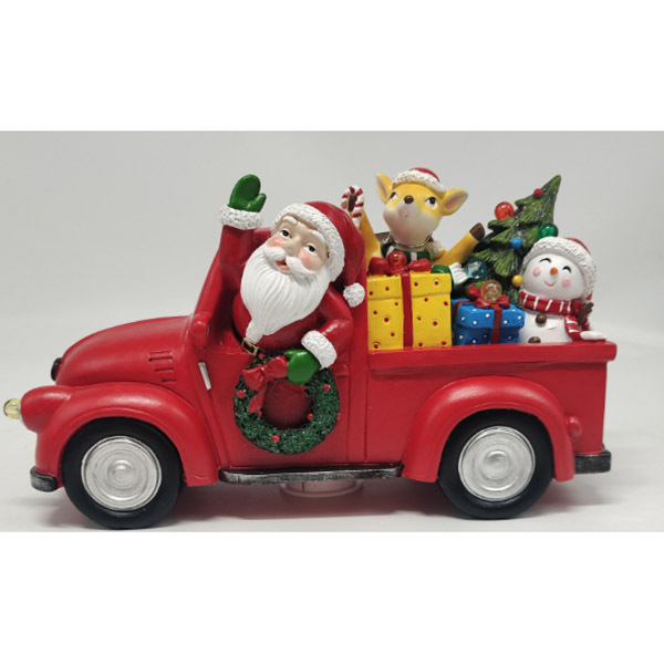 Santa in Red Truck