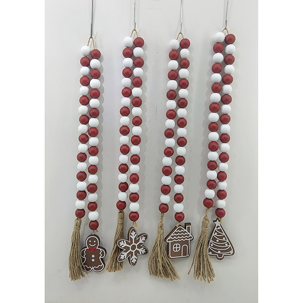 36inch Christmas wood bead garland, 4A