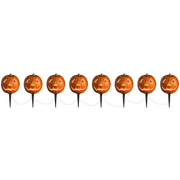 8sets Halloween Light Up Pathway Markers,Sound Control ,Music (KD)