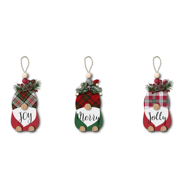 Plaid Santa  Ornament