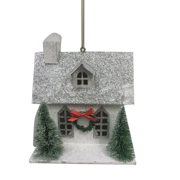 Grey House Ornament