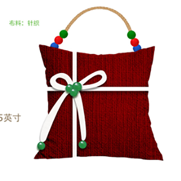 Pillow w/Bead Ornament 