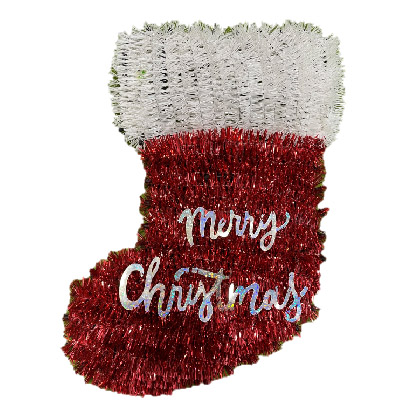 Xmas Tinsel Sock Orn