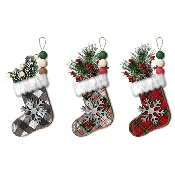 Plaid Sock Ornament