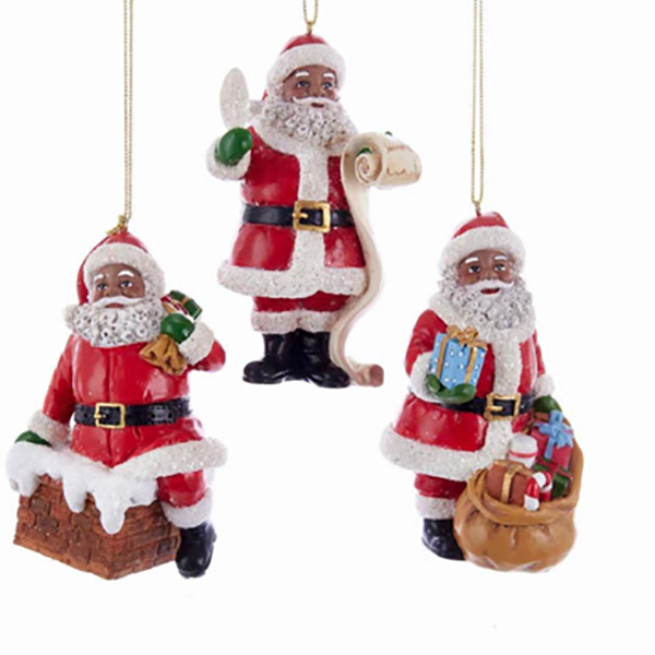 Resin Santa Ornament