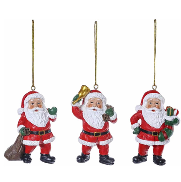 Resin Santa Ornament