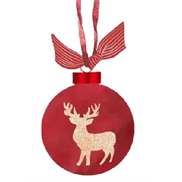 Red Reindeer/Snowflake Ball