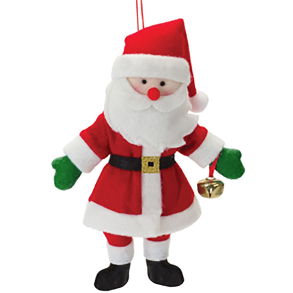 Santa with Bell Ornament