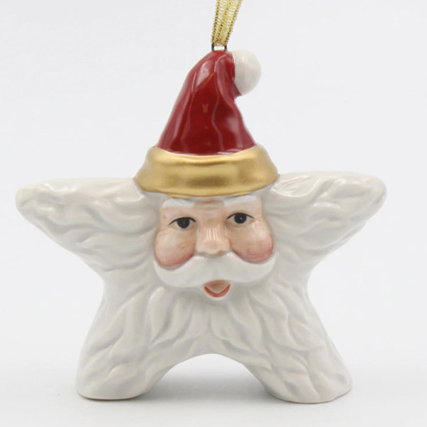  Ceramic Santa Ornament 