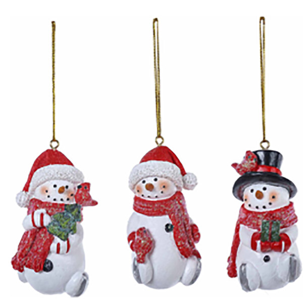 Ceramic Santa/Snowman Ornament